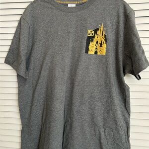 Disney Gray and Gold  Castle logo T- Shirt